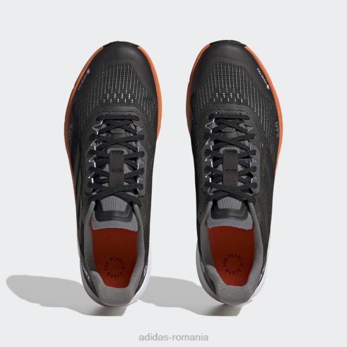 Adidas pantofi de alergare terrex agravic flow gore-tex 2.0 negri bărbați negru/portocaliu 2JBN182