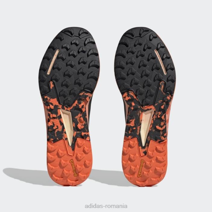 Adidas pantofi de alergare terrex agravic flow gore-tex 2.0 negri bărbați negru/portocaliu 2JBN182