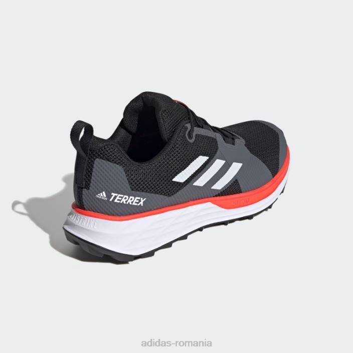 Adidas pantofi de alergare terrex two trail negri bărbați negru/alb/rosu 2JBN13064
