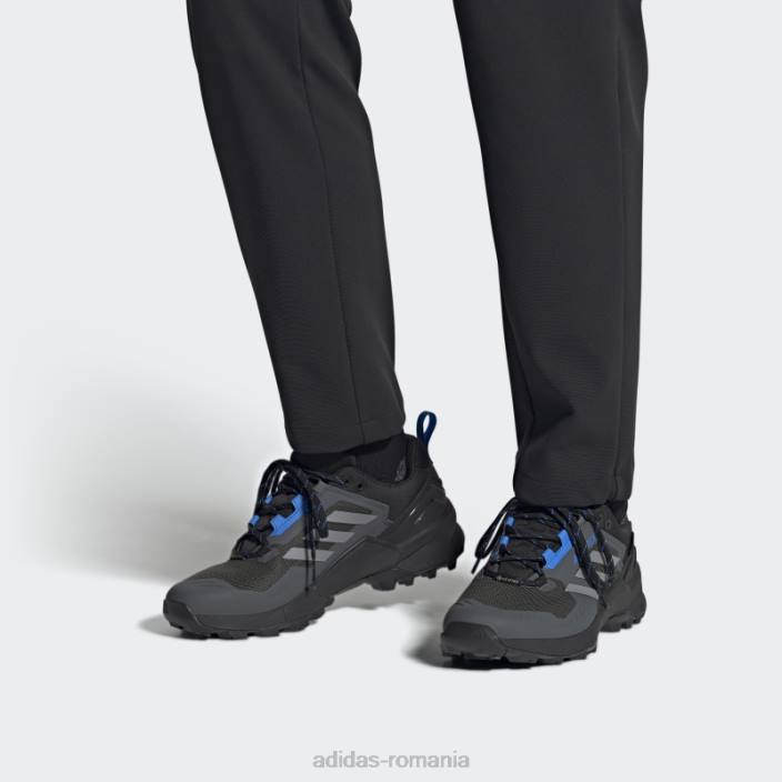 Adidas pantofi de drumeție negri terrex swift r3 gore-tex adidas bărbați papură negru/gri/albastru 2JBN4089