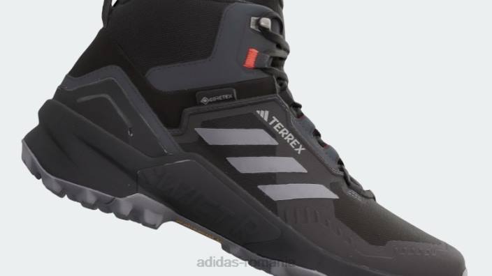 Adidas pantofi de drumeție terrex swift r3 mid gore-tex gri bărbați negru/gri/rosu 2JBN4602