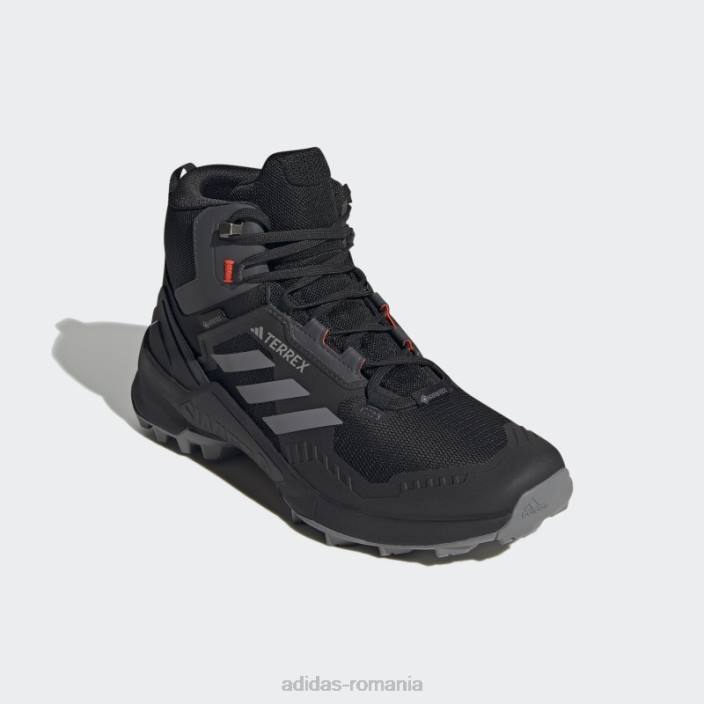 Adidas pantofi de drumeție terrex swift r3 mid gore-tex gri bărbați negru/gri/rosu 2JBN4602