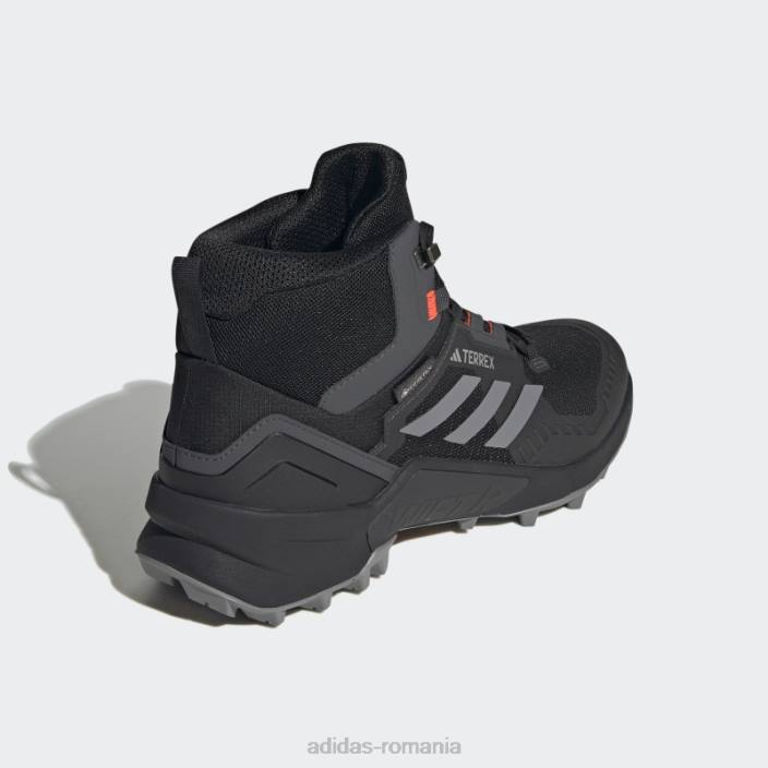 Adidas pantofi de drumeție terrex swift r3 mid gore-tex gri bărbați negru/gri/rosu 2JBN4602