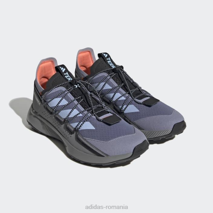 Adidas pantofi de voiaj terrex voyager 21 violet argintiu bărbați argintiu violet/albastru zori/auriu 2JBN4232
