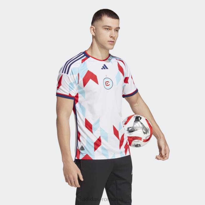 Adidas Chicago Fire 23/24 deplasare tricou autentic alb bărbați cer alb/noapte 2JBN20552