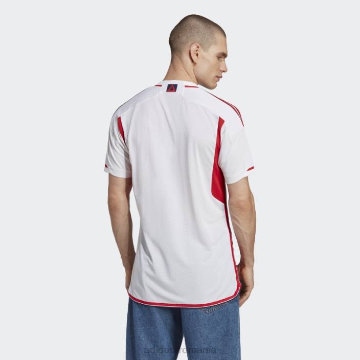 Adidas New England Revolution 23/24 deplasare tricou autentic alb bărbați alb roșu 2JBN20432