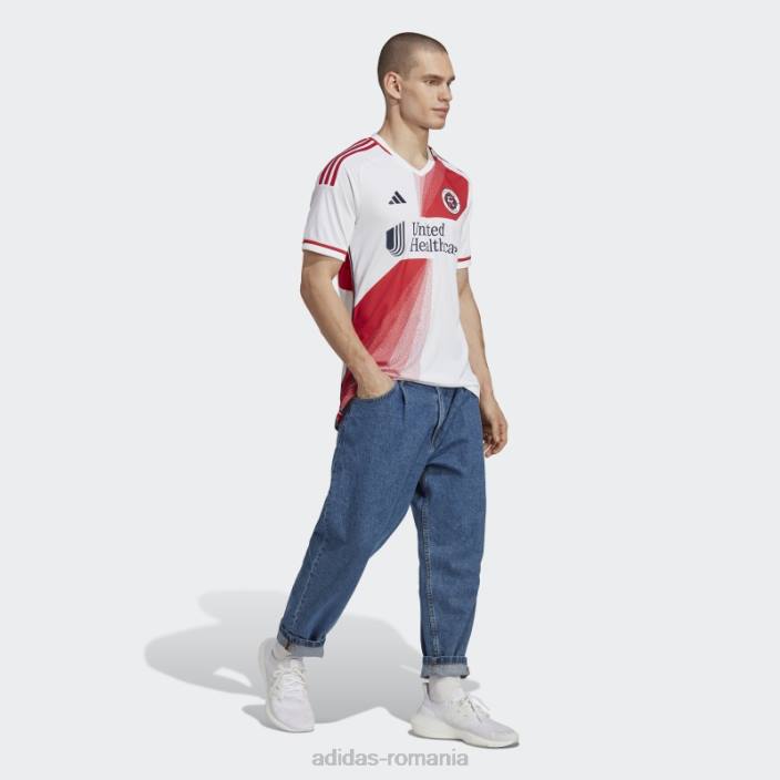 Adidas New England Revolution 23/24 deplasare tricou autentic alb bărbați alb roșu 2JBN20432