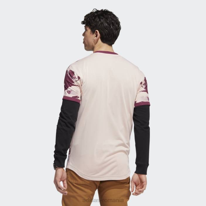 Adidas Portland timbers roz vapor 22/23 deplasare tricou autentic bărbați vapor roz/crimson 2JBN20410