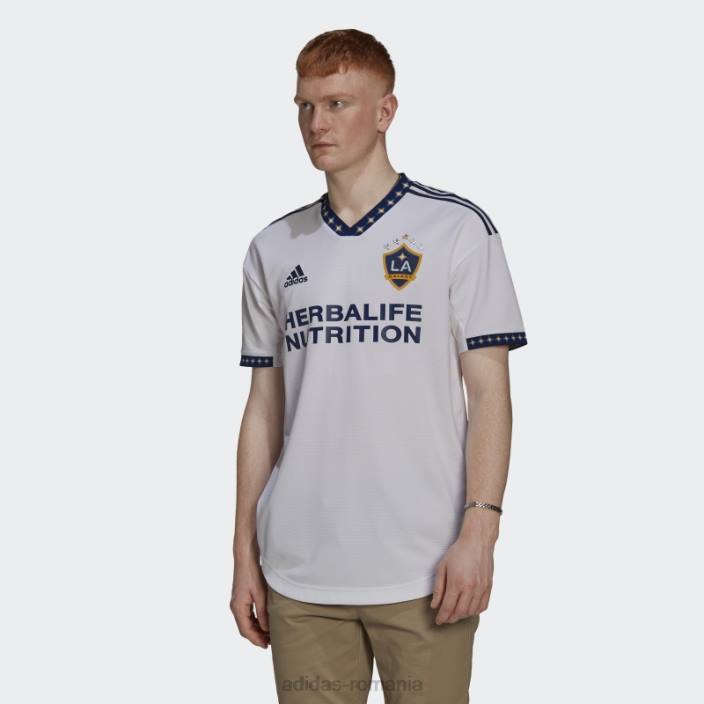 Adidas alb la galaxy 22/23 home tricou autentic adidas bărbați alb/albastru închis 2JBN20445