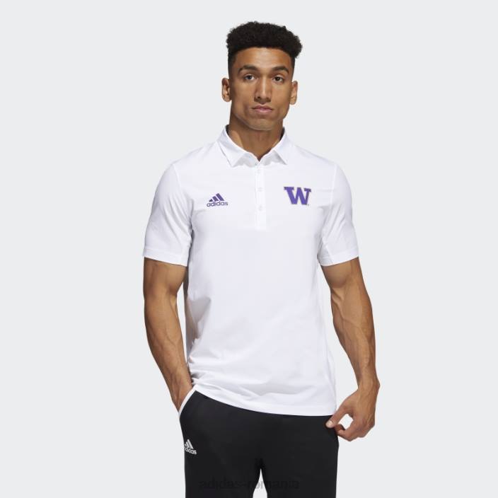 Adidas alb m stm polo adidas bărbați alb/mov colegiu/ncaa-wtn 2JBN20487