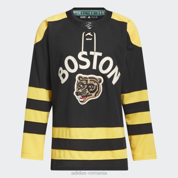 Adidas black bruins tricou de iarnă autentic cu semnătură clasică adidas bărbați negru 2JBN20211