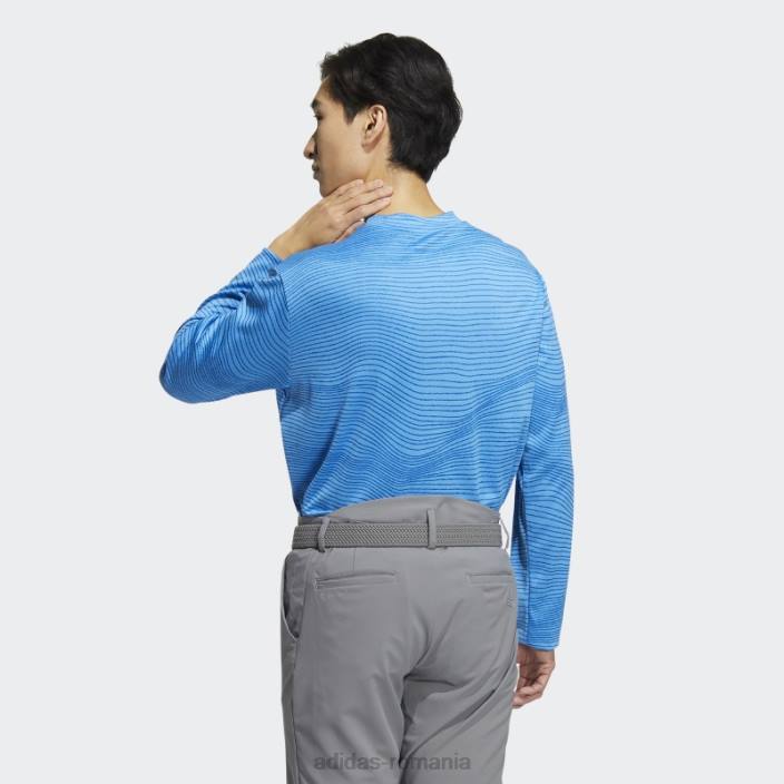 Adidas cămașă albastră cu mânecă lungă, făcută pentru a fi refăcută bărbați albastru 2JBN20554