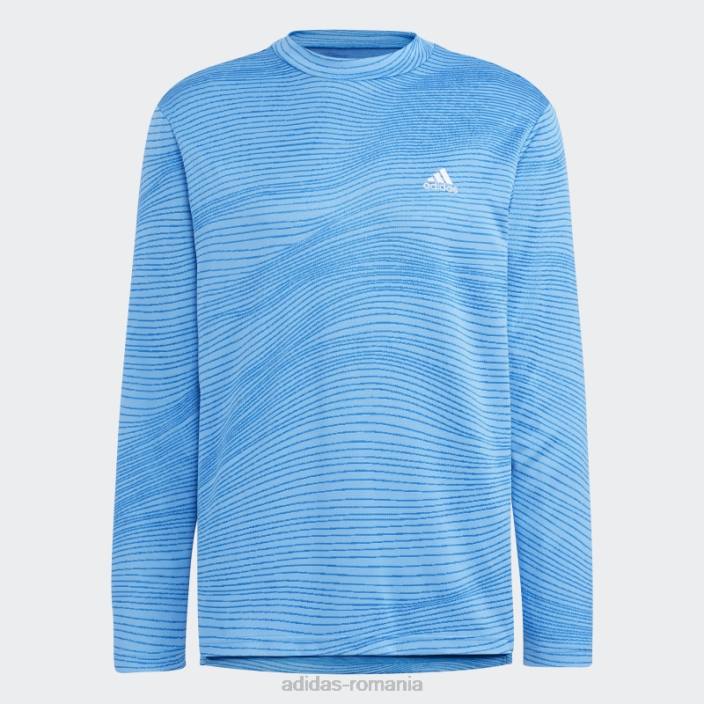 Adidas cămașă albastră cu mânecă lungă, făcută pentru a fi refăcută bărbați albastru 2JBN20554