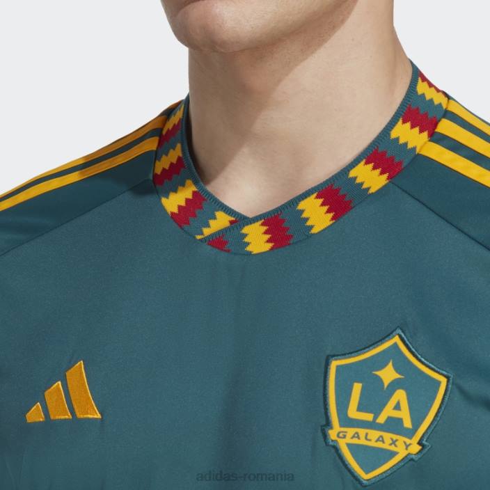 Adidas fashion la galaxy 23/24 deplasare tricou colegiu auriu bărbați verde mister/aur colegiu 2JBN20350