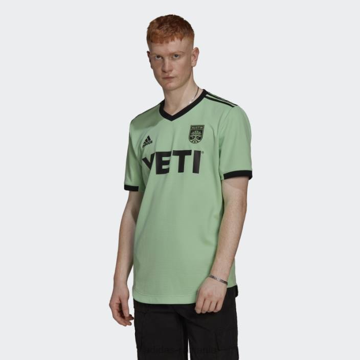 Adidas glory mint austin fc 22/23 deplasare tricou autentic adidas bărbați glorie mentă/negru 2JBN20589