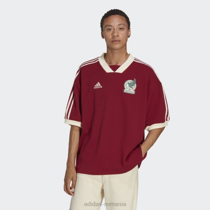 Adidas mexico icon jerse coll burgundy bărbați coll visiniu 2JBN20725