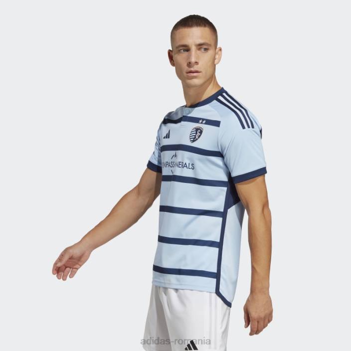 Adidas sporting kansas city 23/24 acasă tricou autentic albastru strălucitor bărbați albastru strălucitor/indigo noapte 2JBN20612