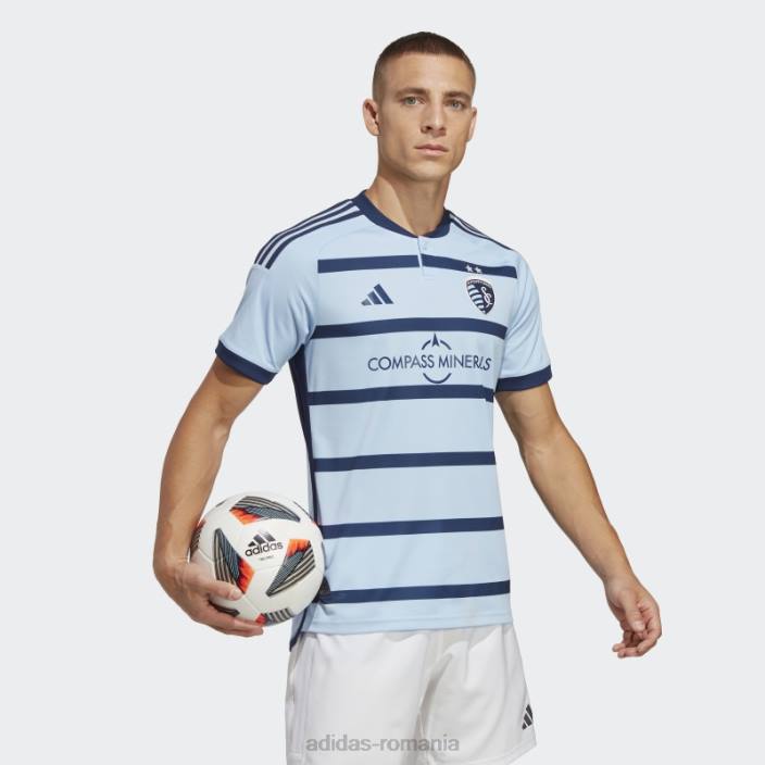 Adidas sporting kansas city 23/24 acasă tricou autentic albastru strălucitor bărbați albastru strălucitor/indigo noapte 2JBN20612