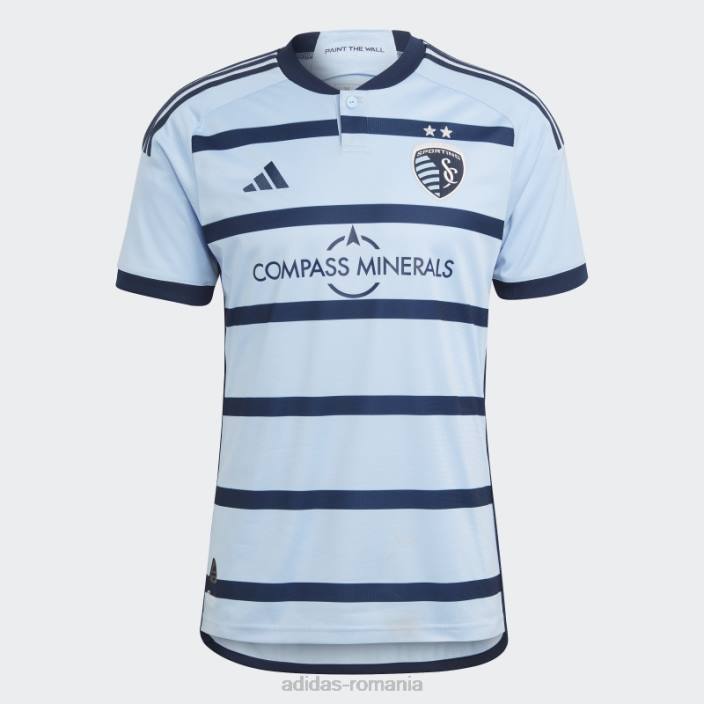 Adidas sporting kansas city 23/24 acasă tricou autentic albastru strălucitor bărbați albastru strălucitor/indigo noapte 2JBN20612