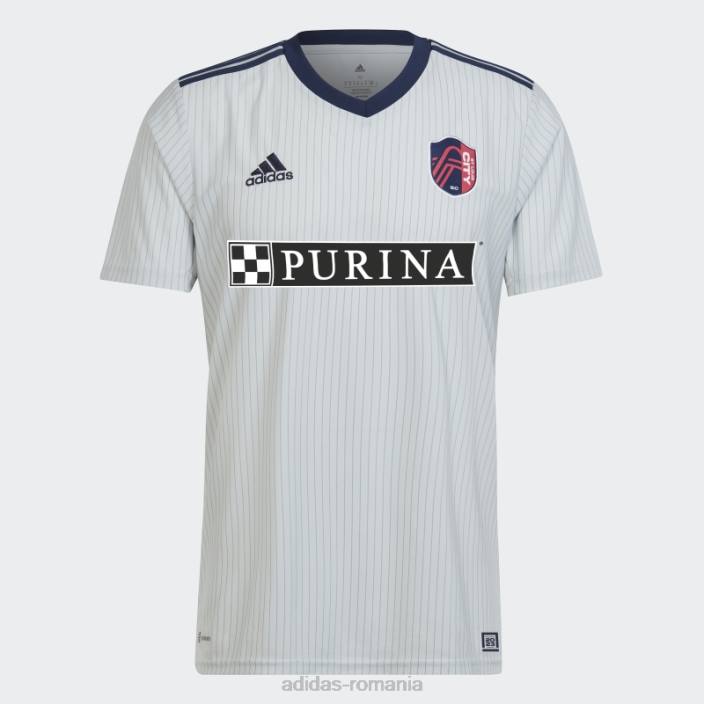 Adidas st. gri. tricou deplasare lui louis city sc 23 bărbați gri/indigo noapte 2JBN20536