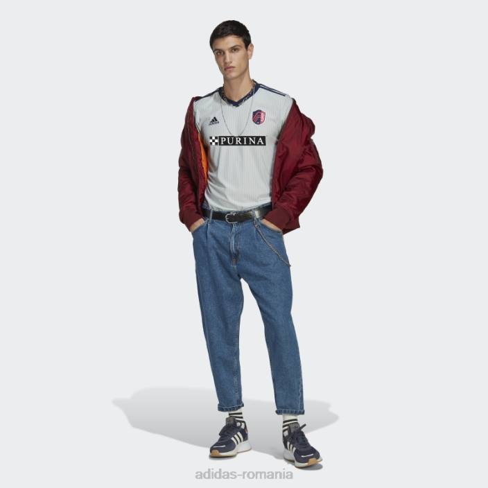 Adidas st. gri. tricou deplasare lui louis city sc 23 bărbați gri/indigo noapte 2JBN20536