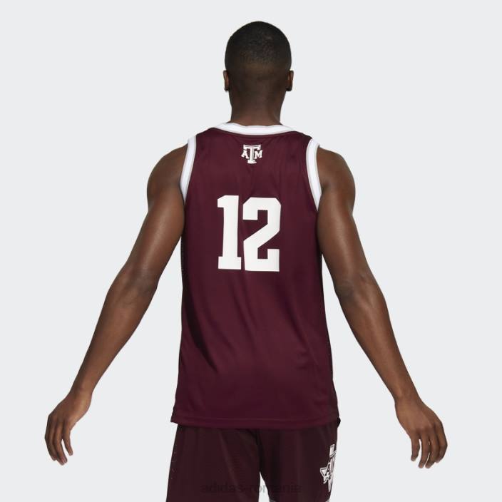 Adidas tricou aggies swingman maro adidas bărbați maro/alb 2JBN20670