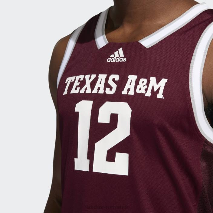 Adidas tricou aggies swingman maro adidas bărbați maro/alb 2JBN20670