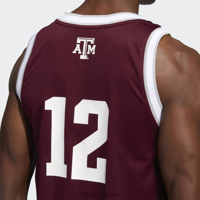 Adidas tricou aggies swingman maro adidas bărbați maro/alb 2JBN20670