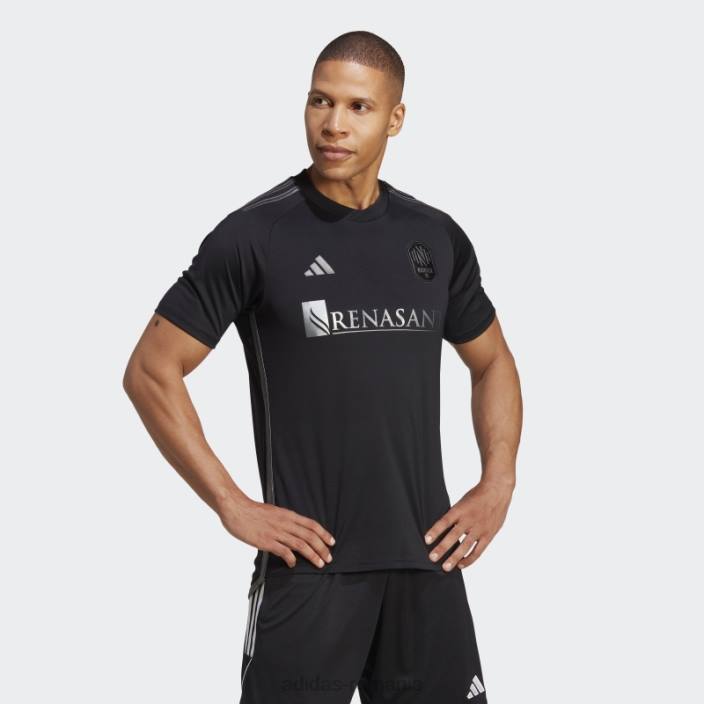 Adidas tricou de deplasare negru nashville sc 23/24 fashion bărbați negru 2JBN20494