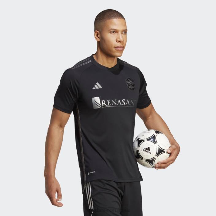 Adidas tricou de deplasare negru nashville sc 23/24 fashion bărbați negru 2JBN20494