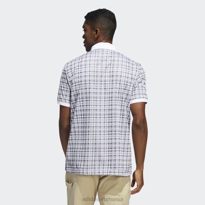 Adidas tricou polo alb adicross în carouri adidas bărbați alb 2JBN20229