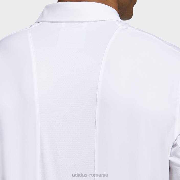 Adidas tricou polo alb al antrenorilor stadionului Aggies bărbați alb/maro/multi 2JBN20669