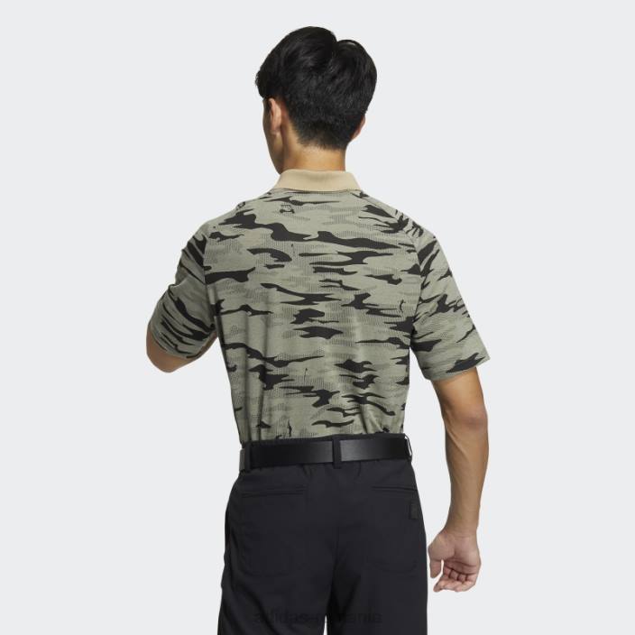 Adidas tricou polo cu camuflaj de cânepă bărbați cânepă 2JBN20321
