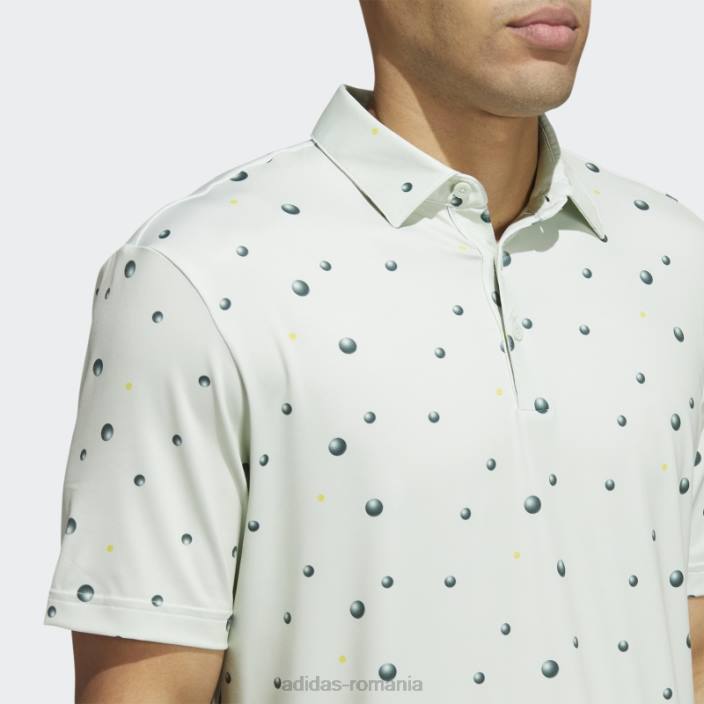 Adidas tricou polo cu imprimeu integral ultimate365 verde bărbați verde galben 2JBN20224