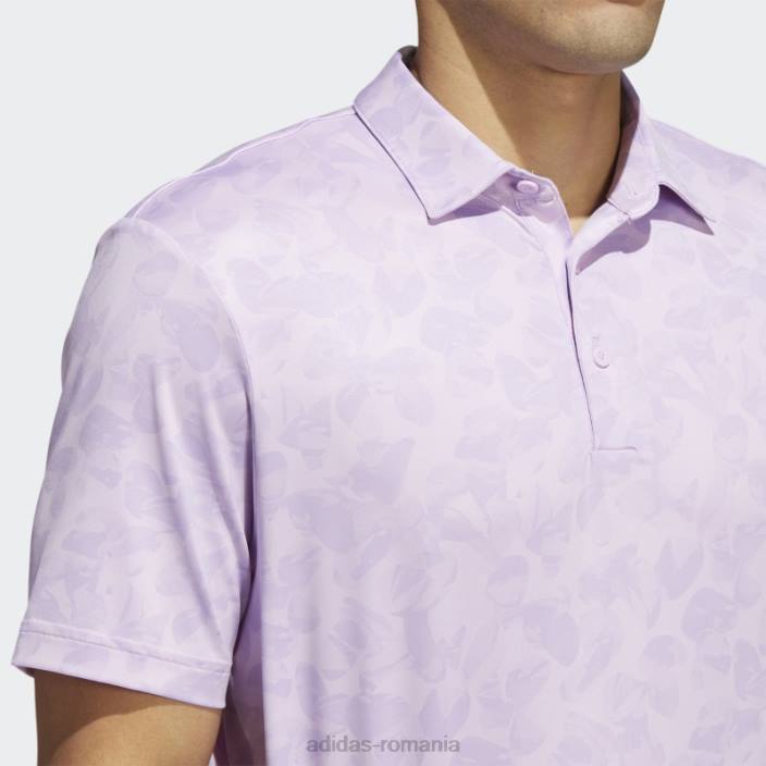 Adidas tricou polo cu imprimeu prisma violet strălucire bărbați strălucire liliac/violet 2JBN20347