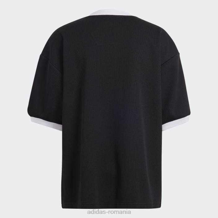 Adidas tricou trei sferturi cu iconița neagră a Germaniei bărbați alb negru 2JBN20255