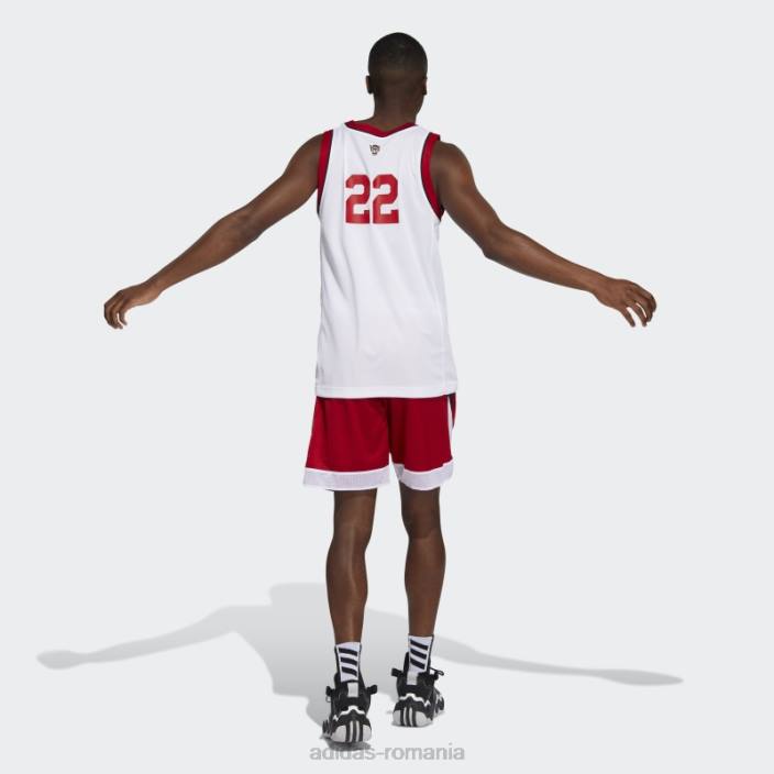 Adidas tricou wolfpack swingman alb adidas bărbați alb roșu 2JBN20616