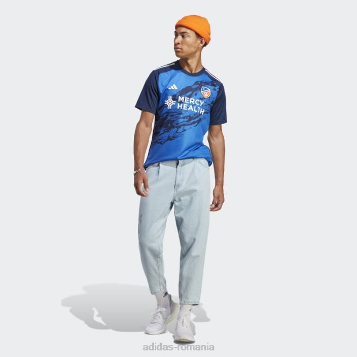 Adidas tricoul de acasă albastru fc cincinnati 23/24 bărbați albastru/marinier 2JBN20513