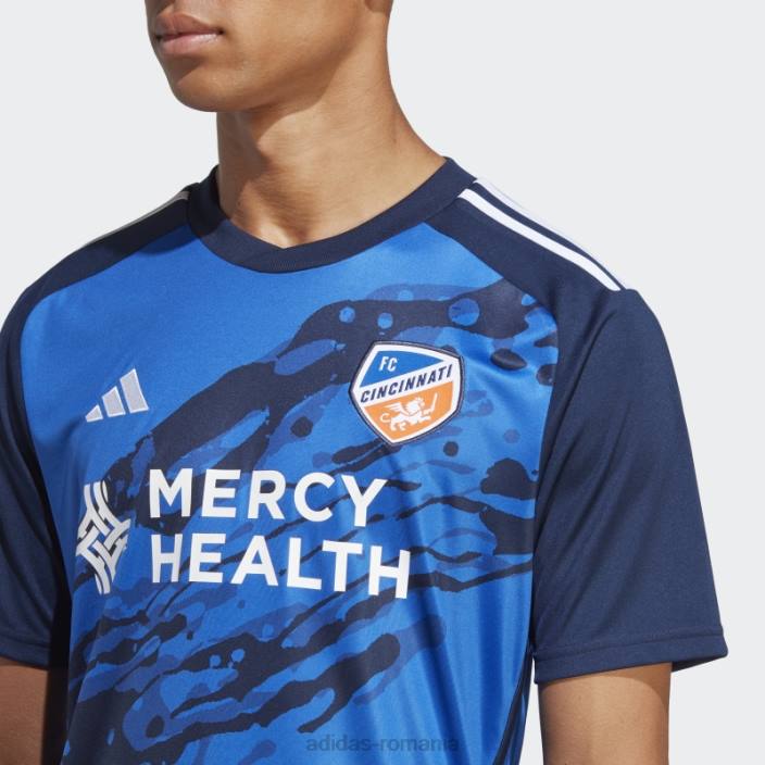 Adidas tricoul de acasă albastru fc cincinnati 23/24 bărbați albastru/marinier 2JBN20513