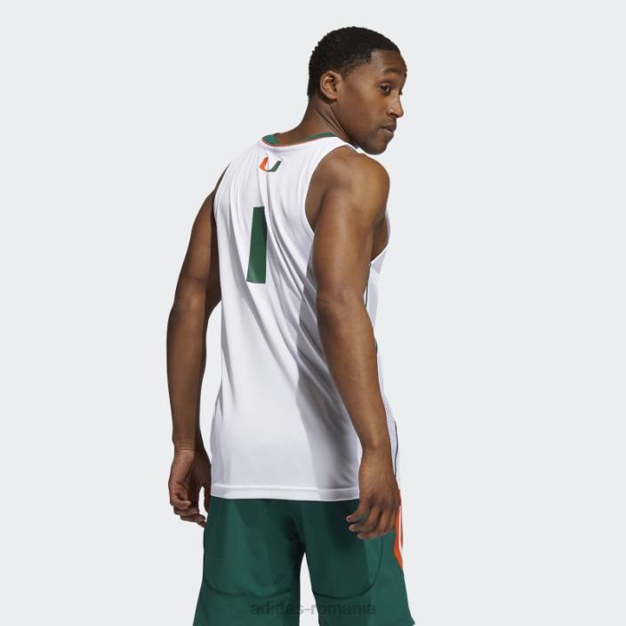 Adidas uragane ncaa tricou swingman alb bărbați alb/verde închis 2JBN20689