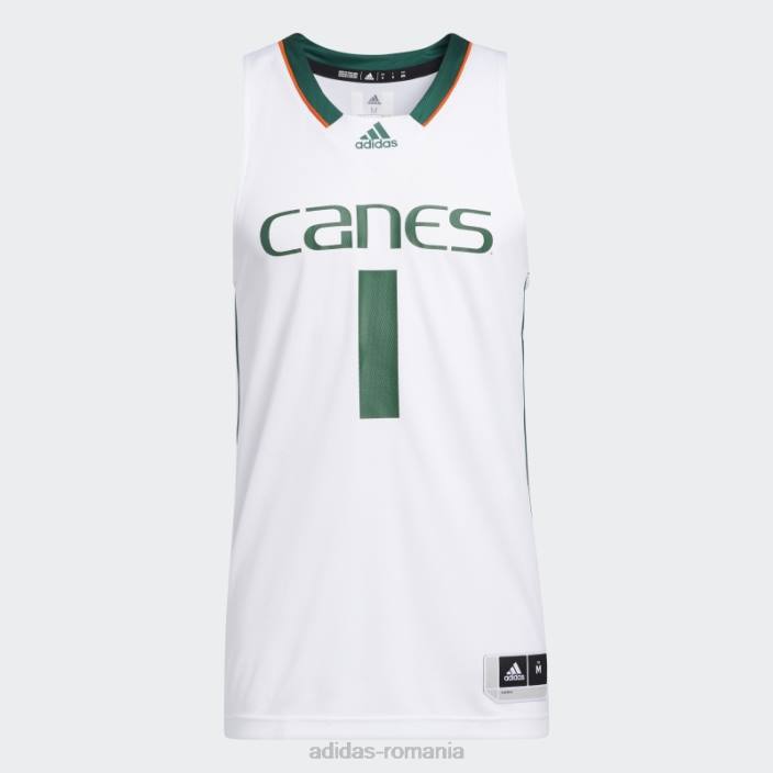 Adidas uragane ncaa tricou swingman alb bărbați alb/verde închis 2JBN20689