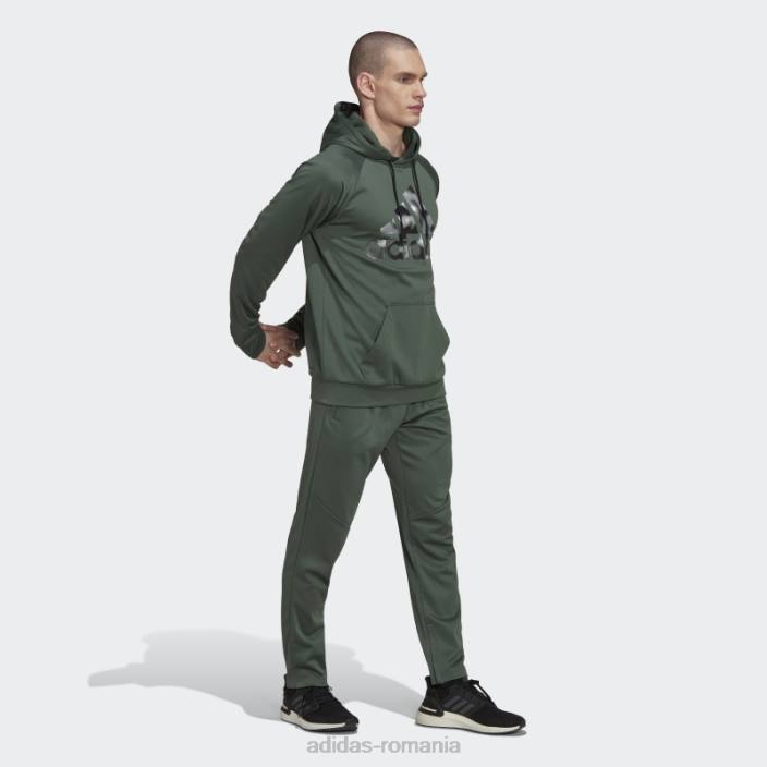 Adidas Green oxide aeroready game and go camo logo hanorac bărbați oxid verde 2JBN20770