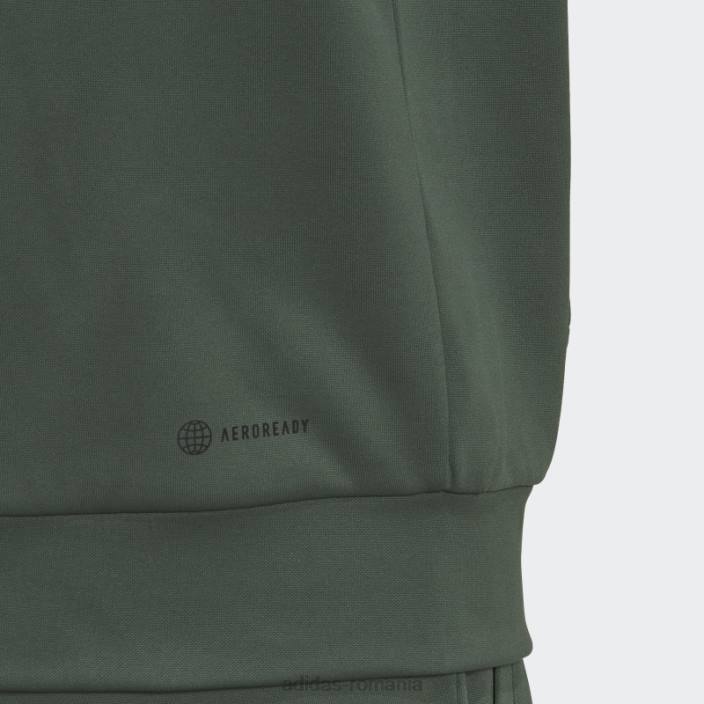 Adidas Green oxide aeroready game and go camo logo hanorac bărbați oxid verde 2JBN20770