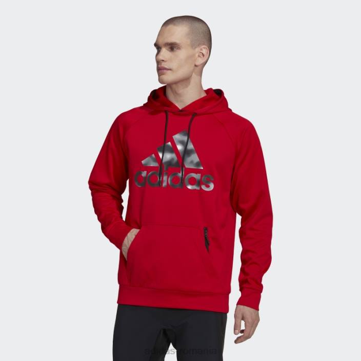 Adidas aeroready game and go camo logo hanorac stacojiu bărbați stacojiu 2JBN20743