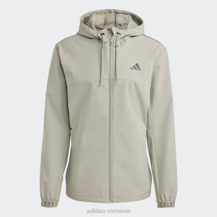Adidas argintiu pebble cold.rdy hanorac pentru antrenament cu fermoar complet bărbați pietricica de argint 2JBN20831