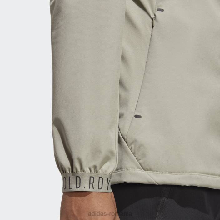 Adidas argintiu pebble cold.rdy hanorac pentru antrenament cu fermoar complet bărbați pietricica de argint 2JBN20831