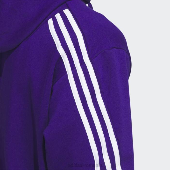Adidas coll purple mel kings lifestyle pulover bărbați coll violet mel/alb/multi 2JBN20878