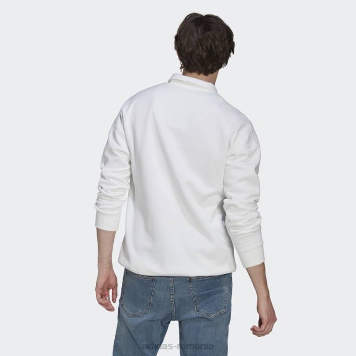 Adidas hanorac alb cu fermoar 1/4 bărbați alb 2JBN20752