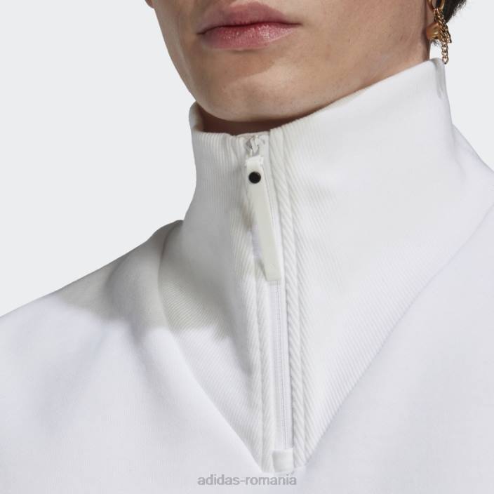 Adidas hanorac alb cu fermoar 1/4 bărbați alb 2JBN20752