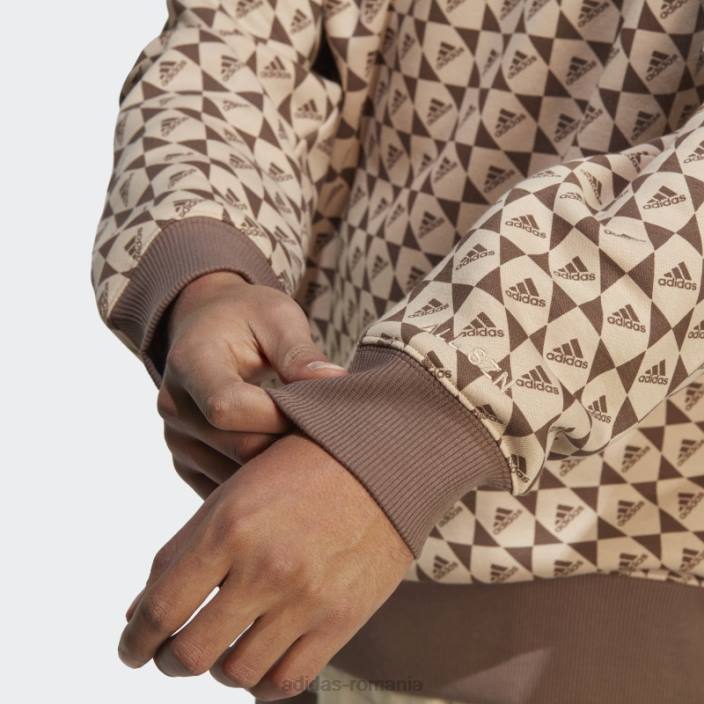 Adidas hanorac all szn x logomania bej bărbați bej/pământ 2JBN20749